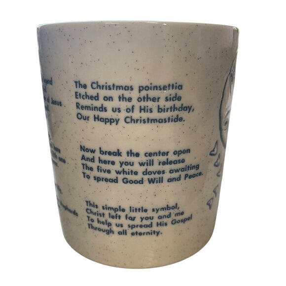 Ceramic Coffee Mug The Legend Of The Sand Dollar Speckled White - Picture 3 of 6